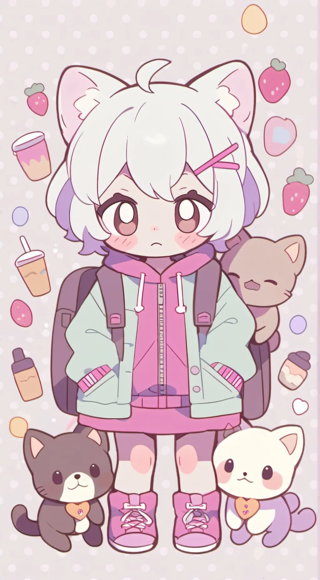 ai character: Catnap and dogday background
