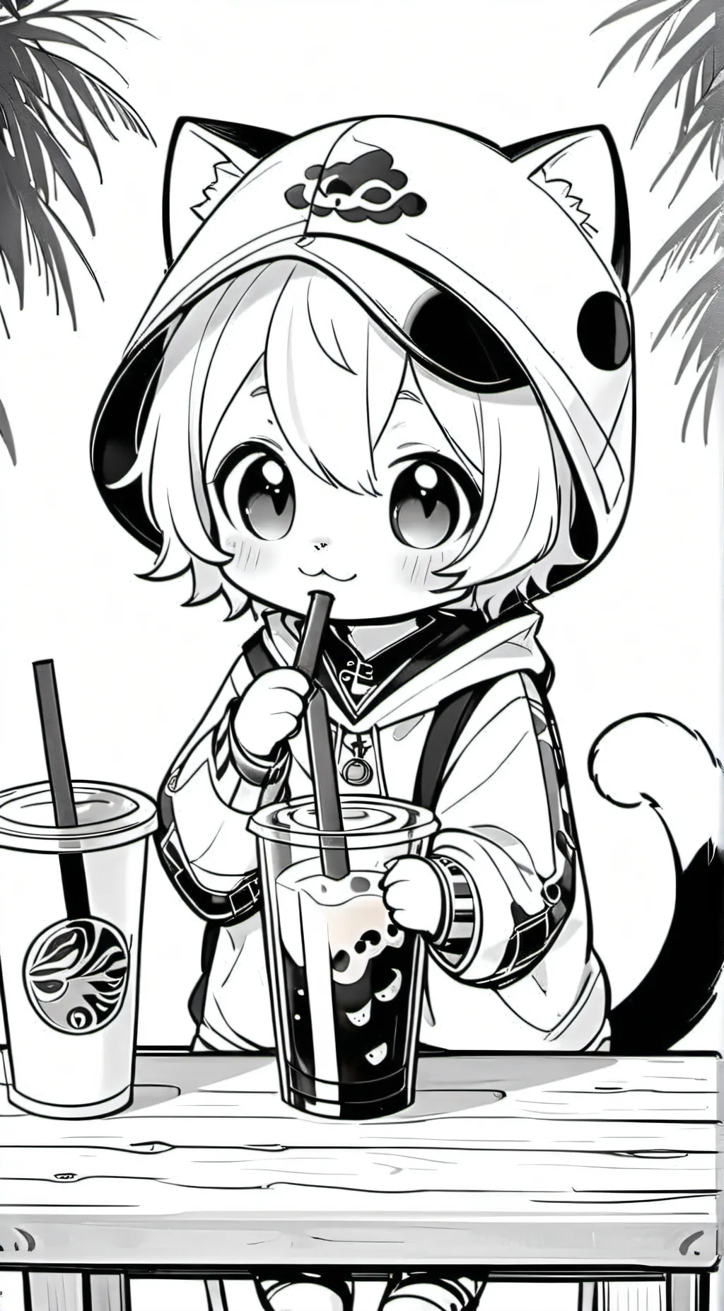 ai character: Nameless cat background