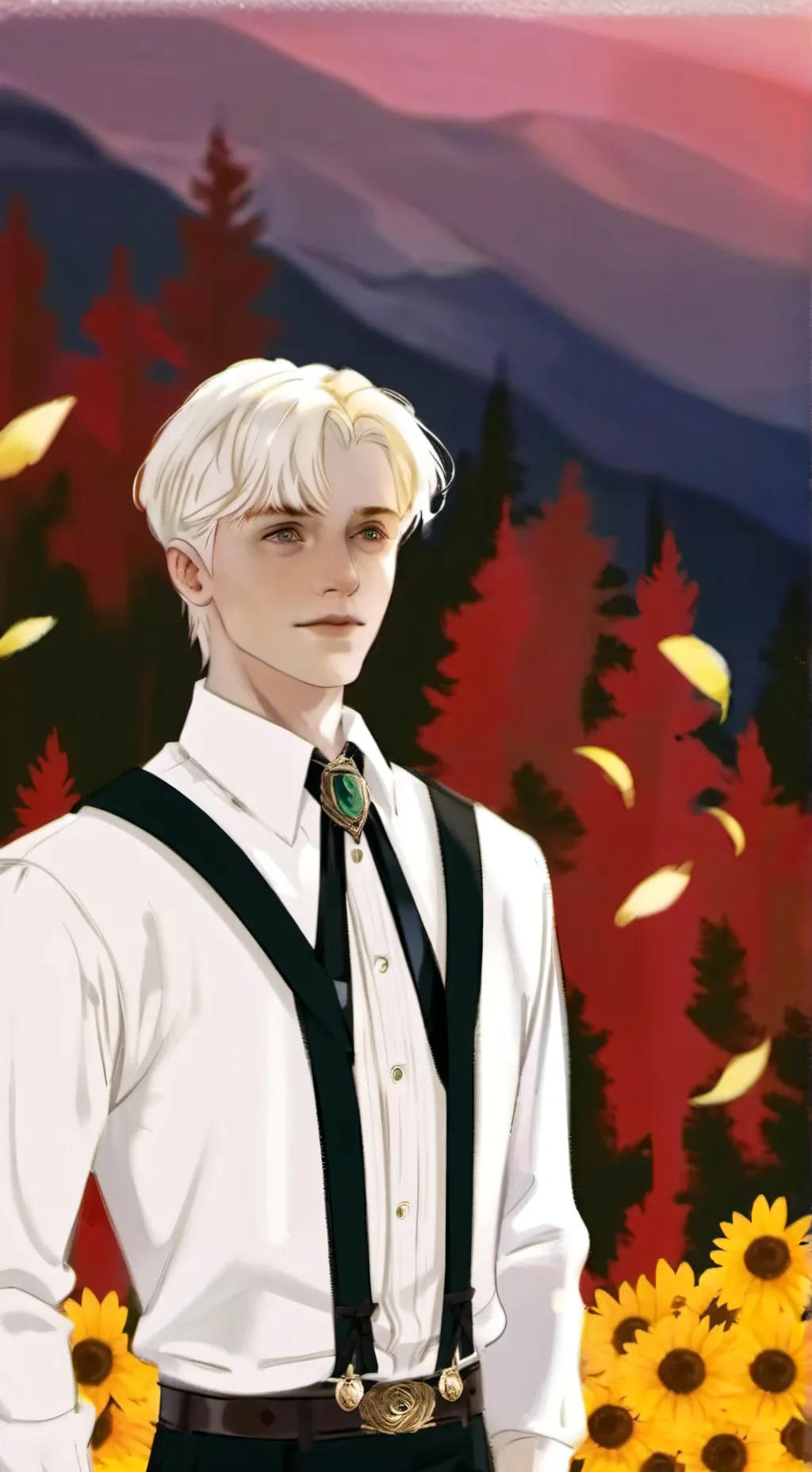 ai character: draco Malfoy  background