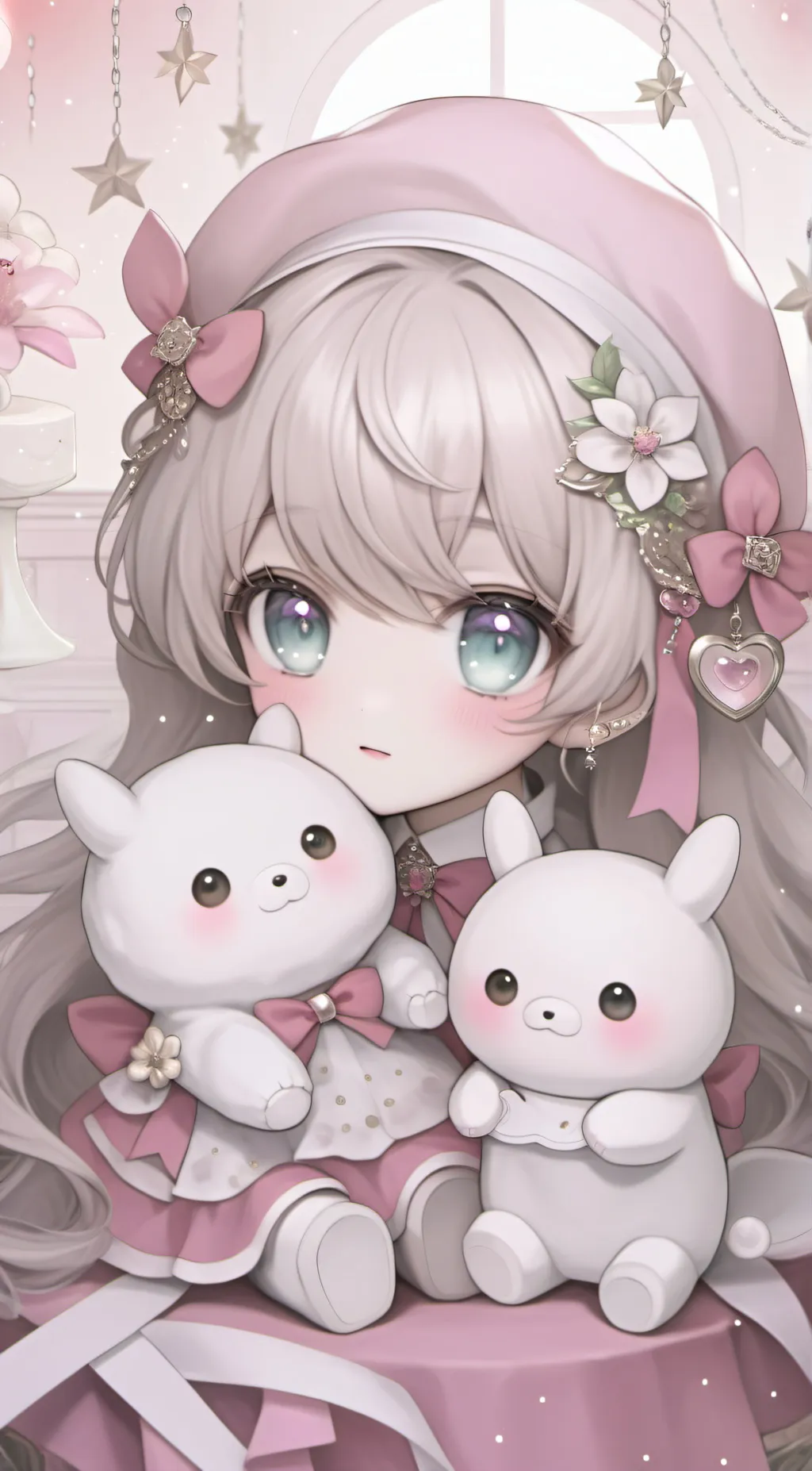 ai character: Cute baby  background