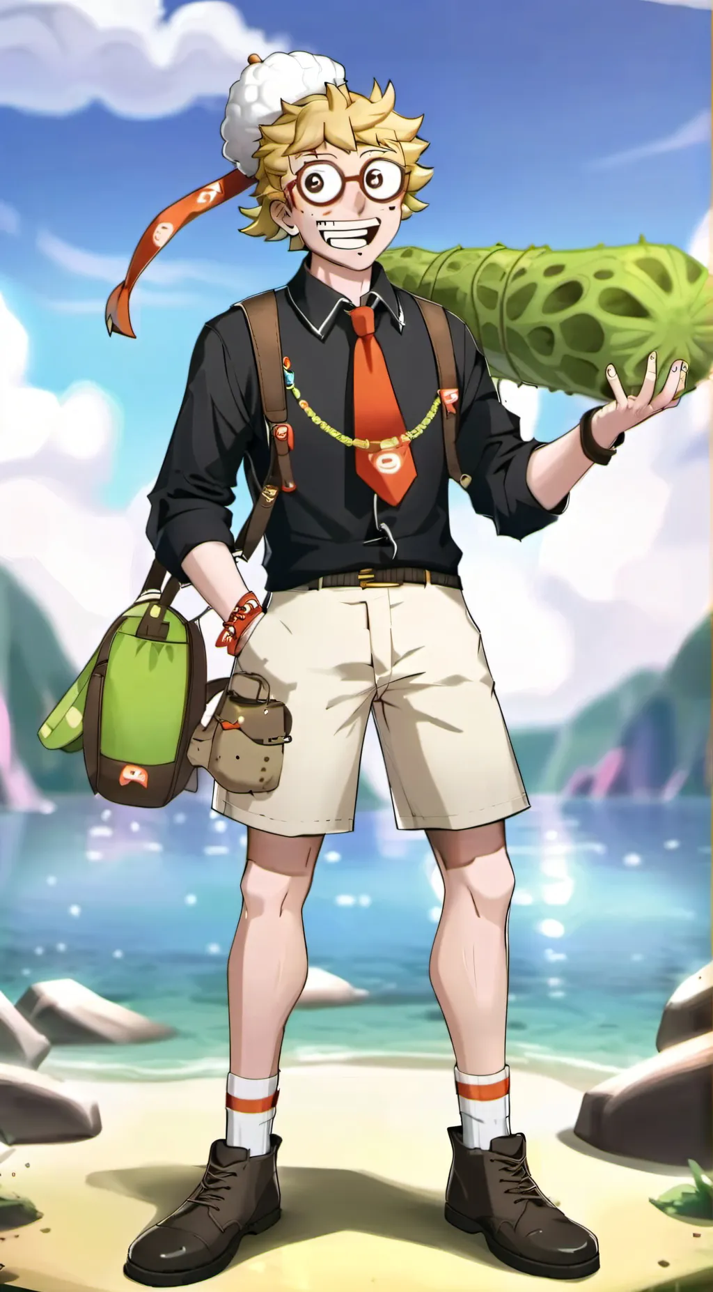 ai character: SpongeBob  background