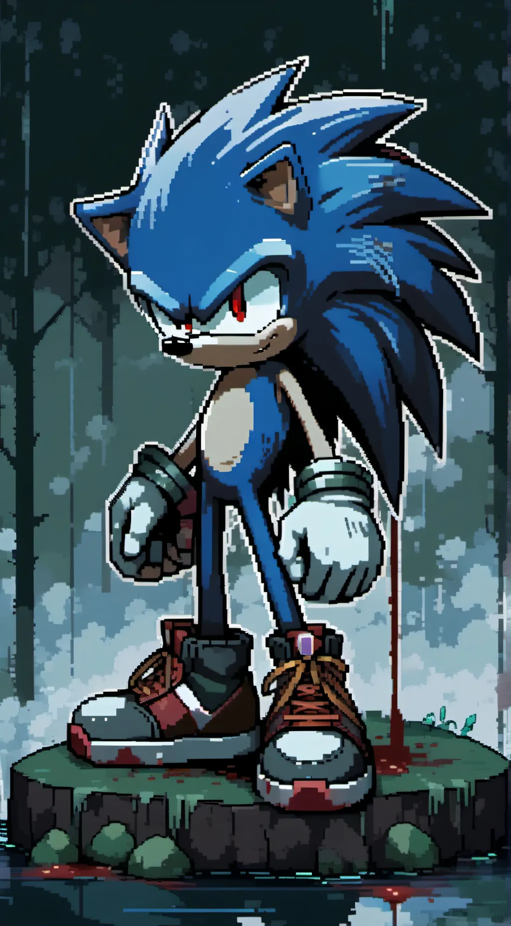 ai character: bloody sonic background