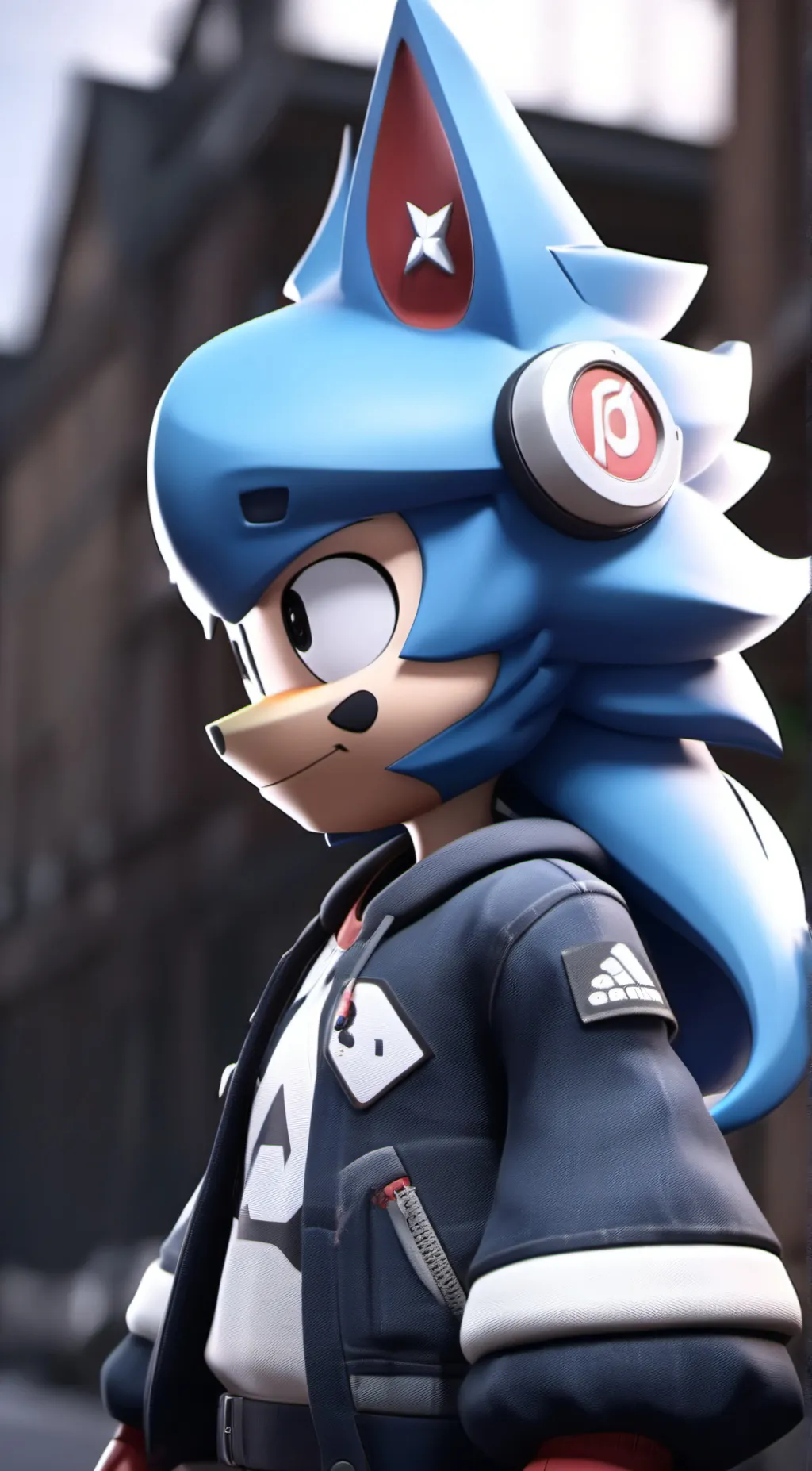 ai character: Sonic boom Sonic  background