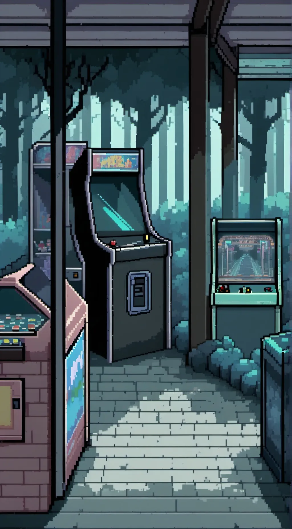 ai character: arcade paradise... background