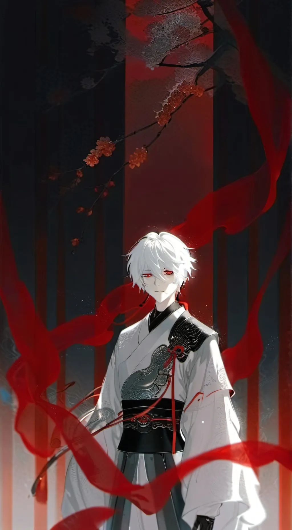 ai character: 血血 background