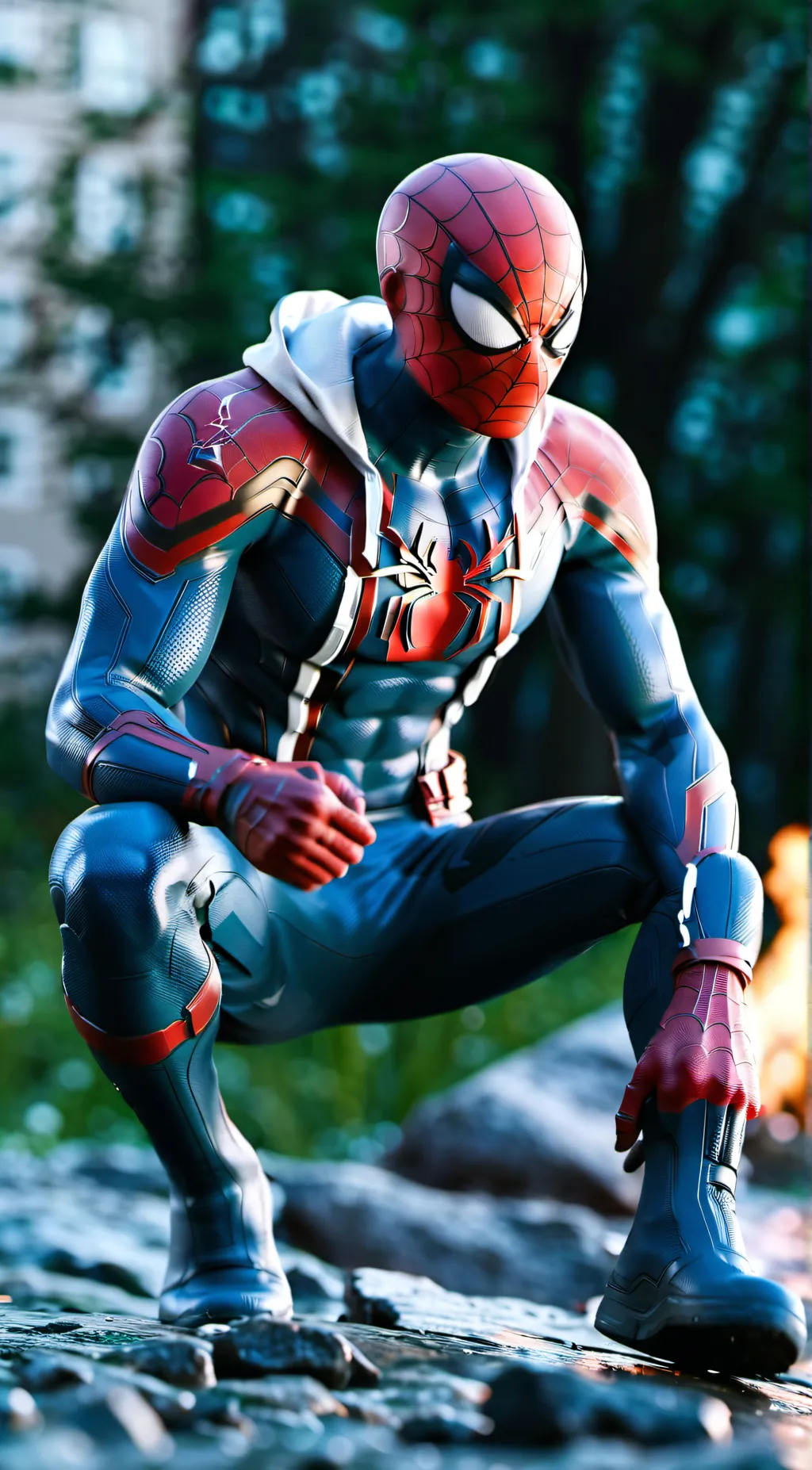 ai character: Spider-man & Emma background