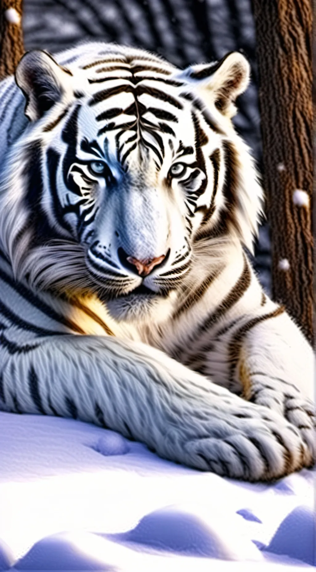 ai character: Snow background