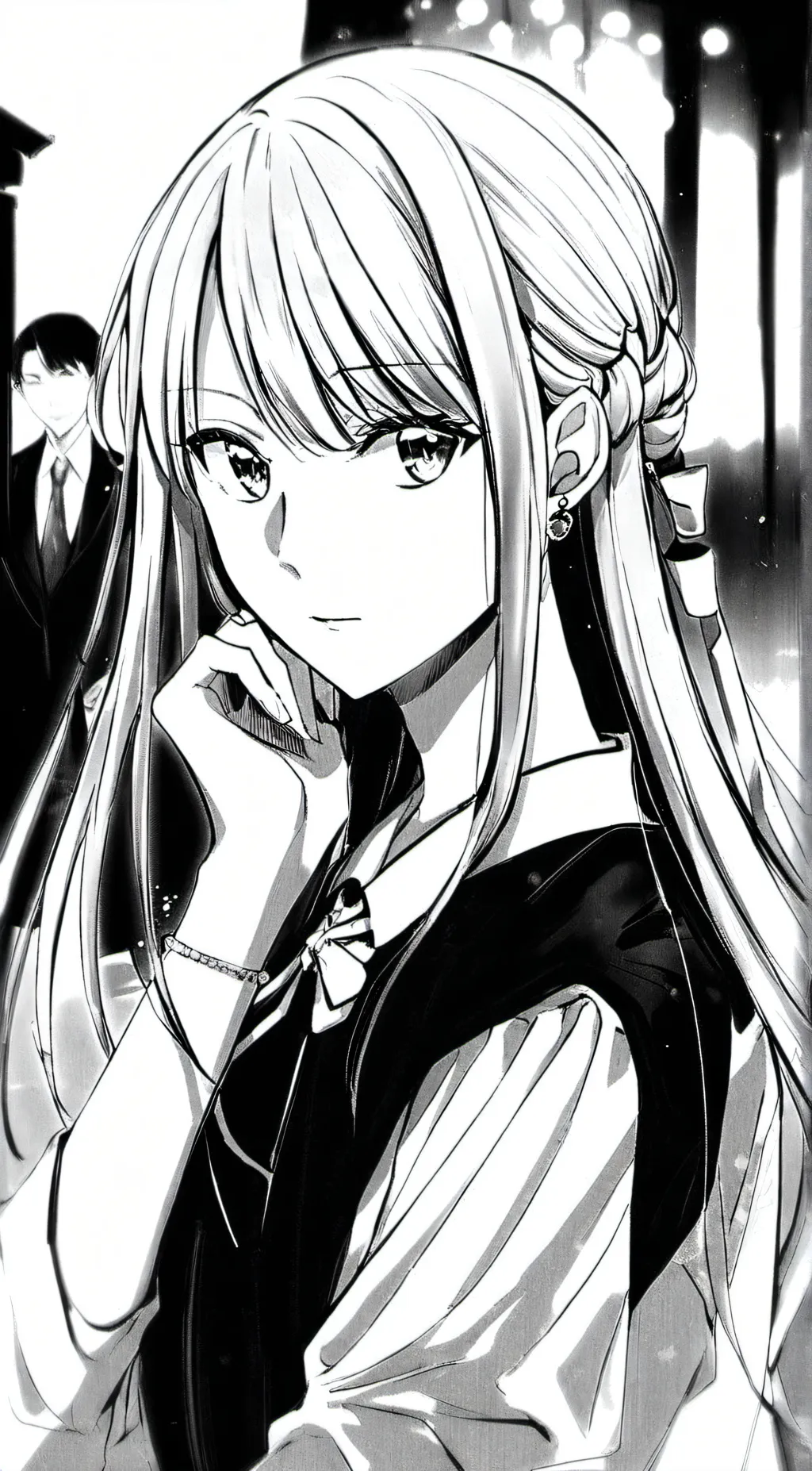 ai character: Ashley  background