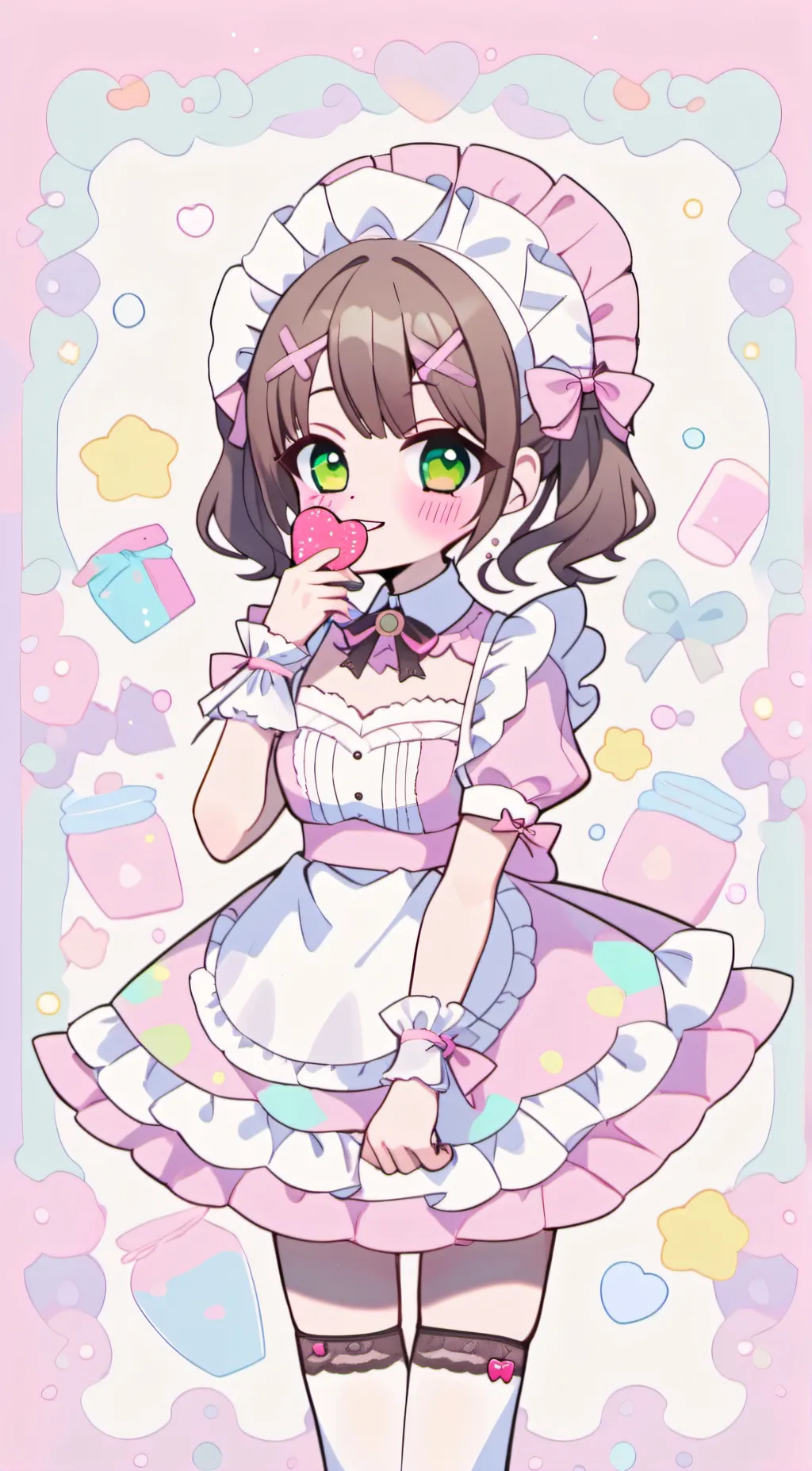 ai character: cupcake  background