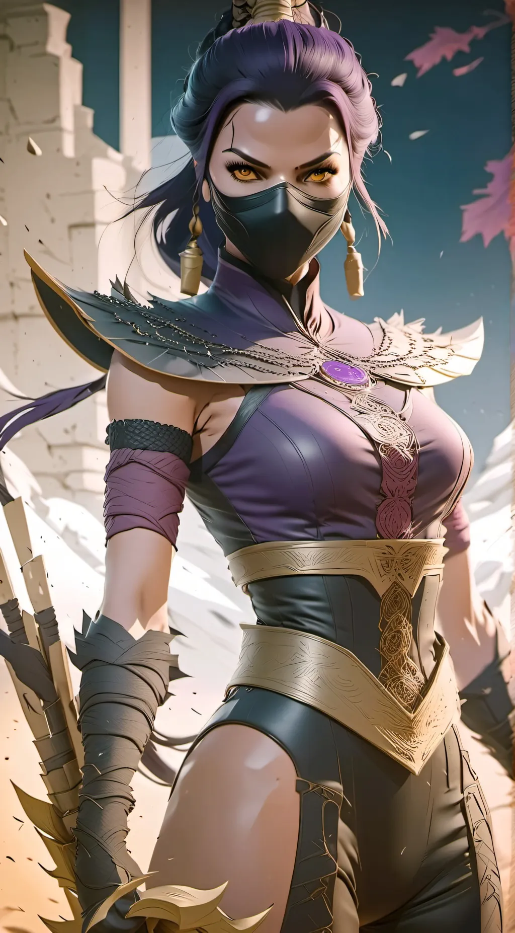 ai character: mileena (mk) background