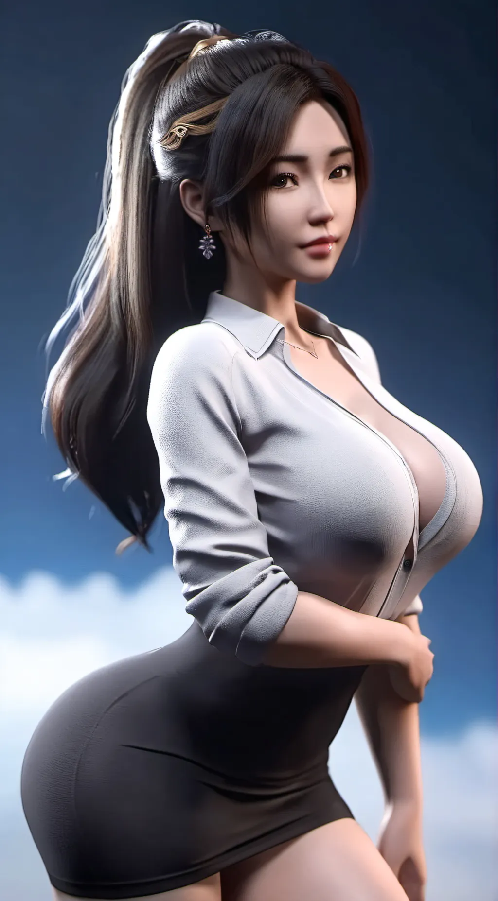 ai character: Secretary  background