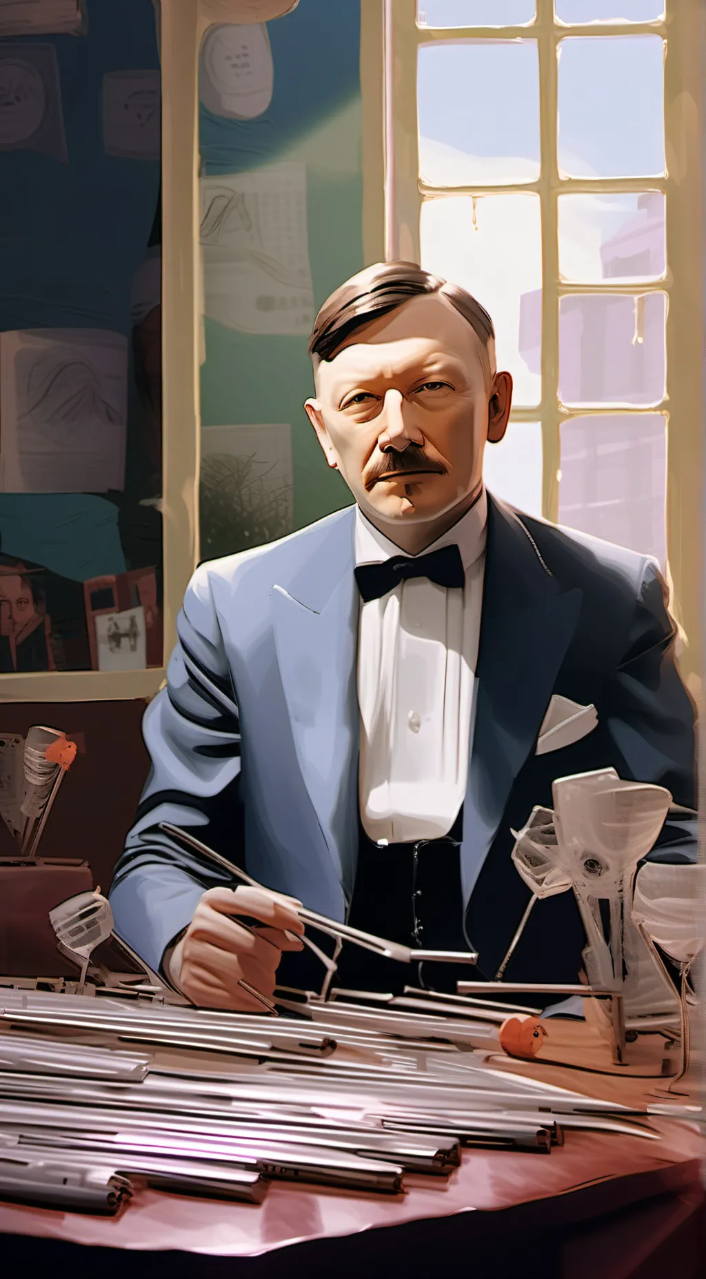 ai character: The Painter background