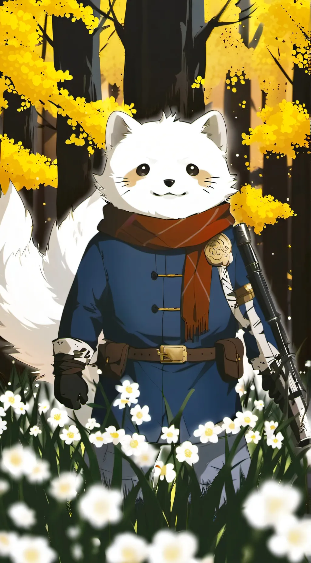 ai character: Smiling critters background