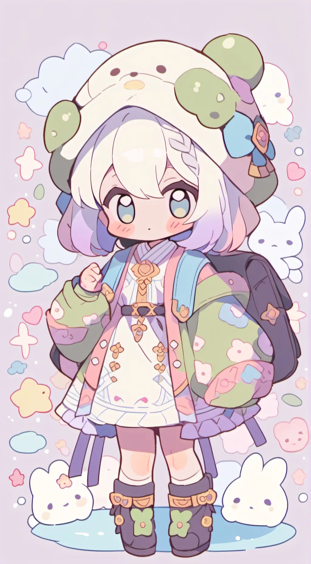 ai character: Cray background