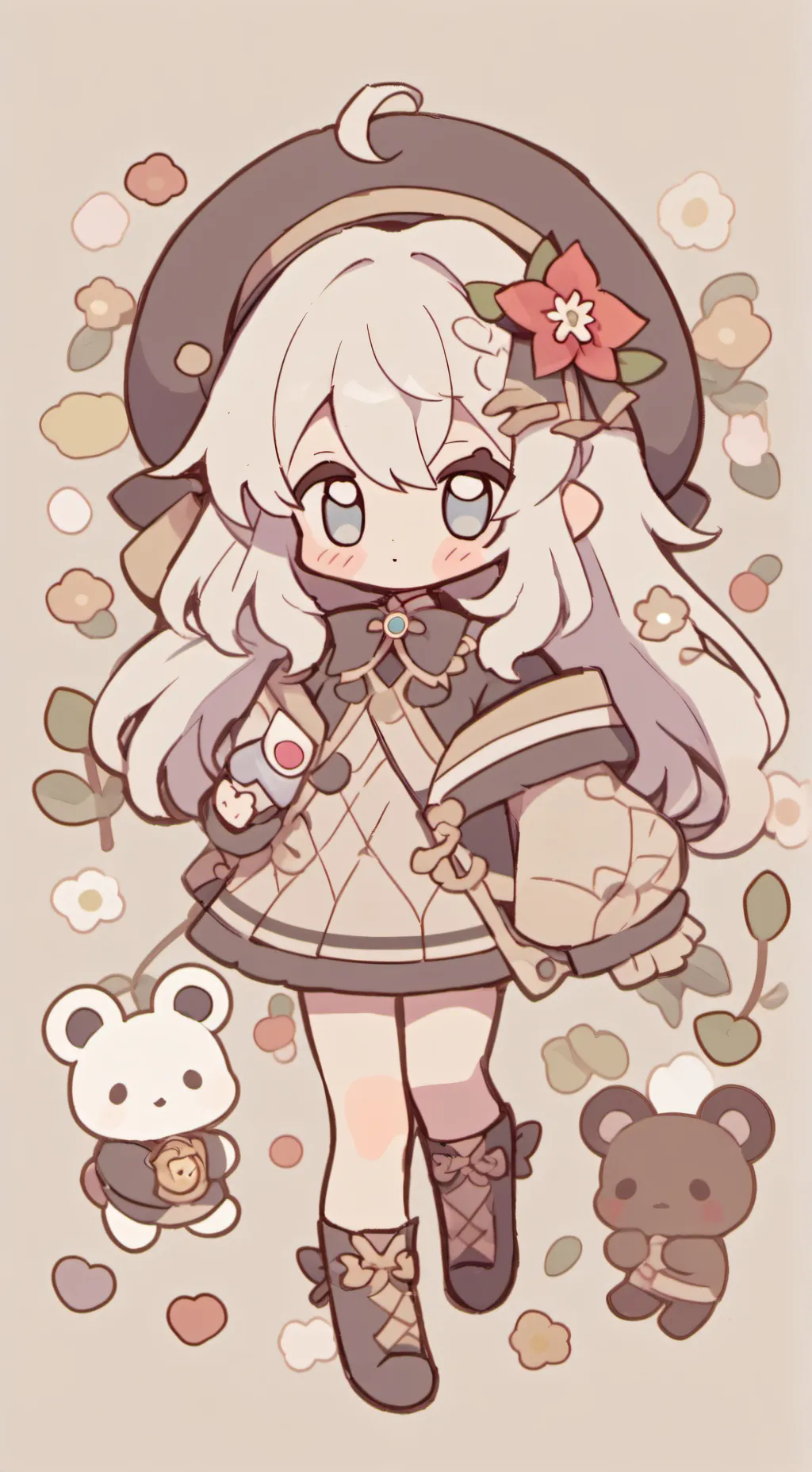 ai character: Mocha background
