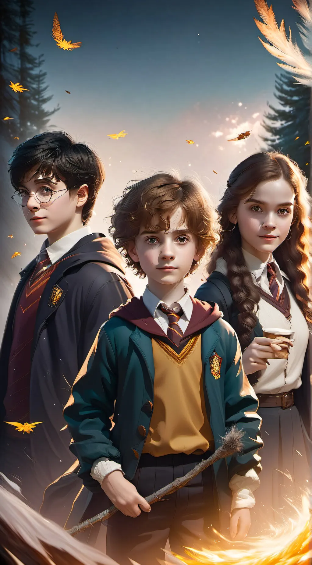 ai character: The golden trio  background