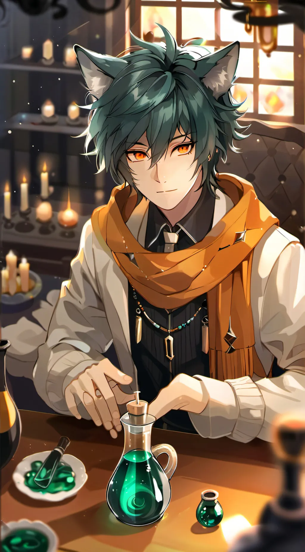 ai character: ein background