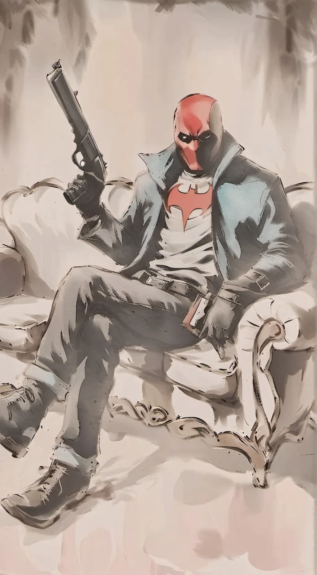 ai character: red hood  background