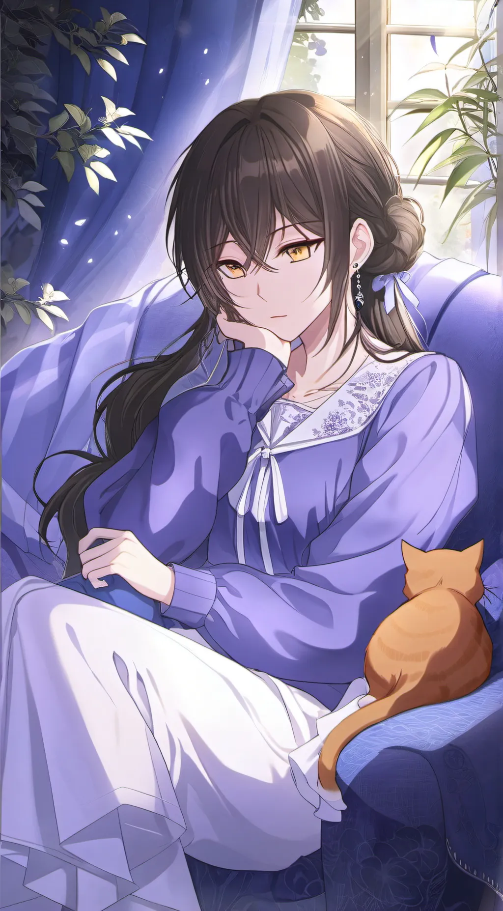 ai character: Luna background