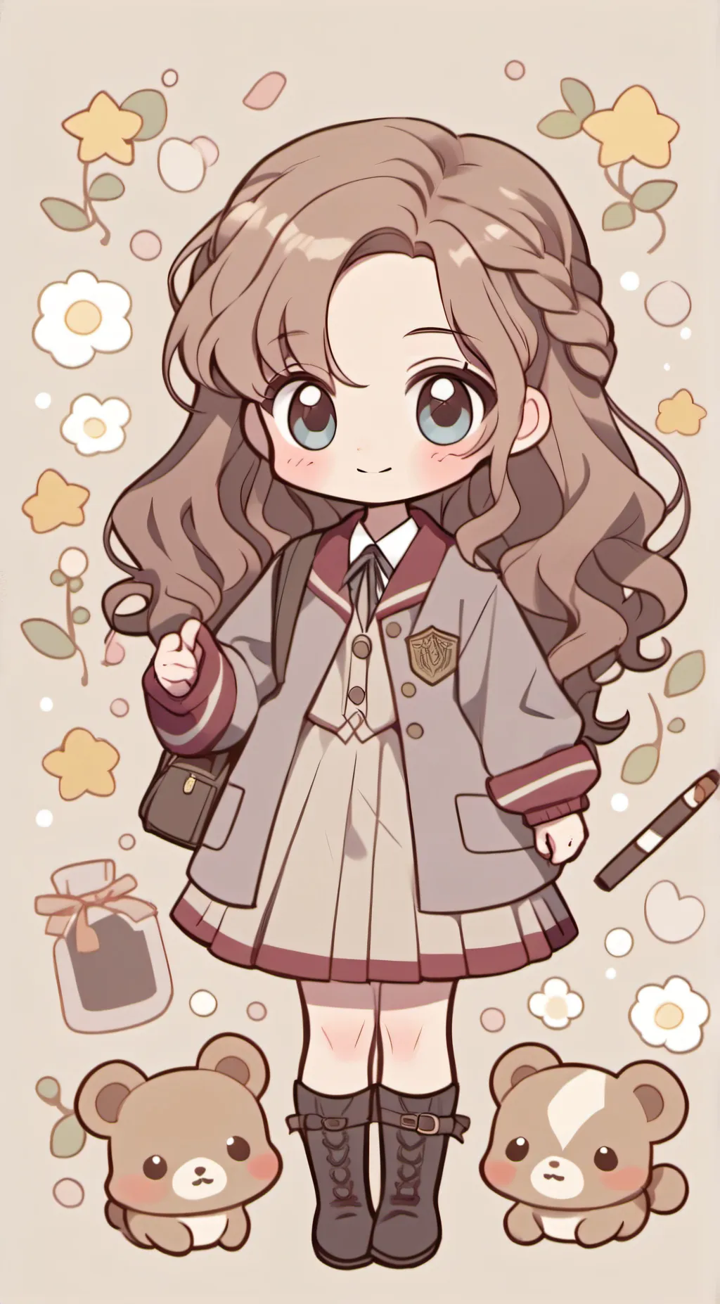 ai character: Hermione  background