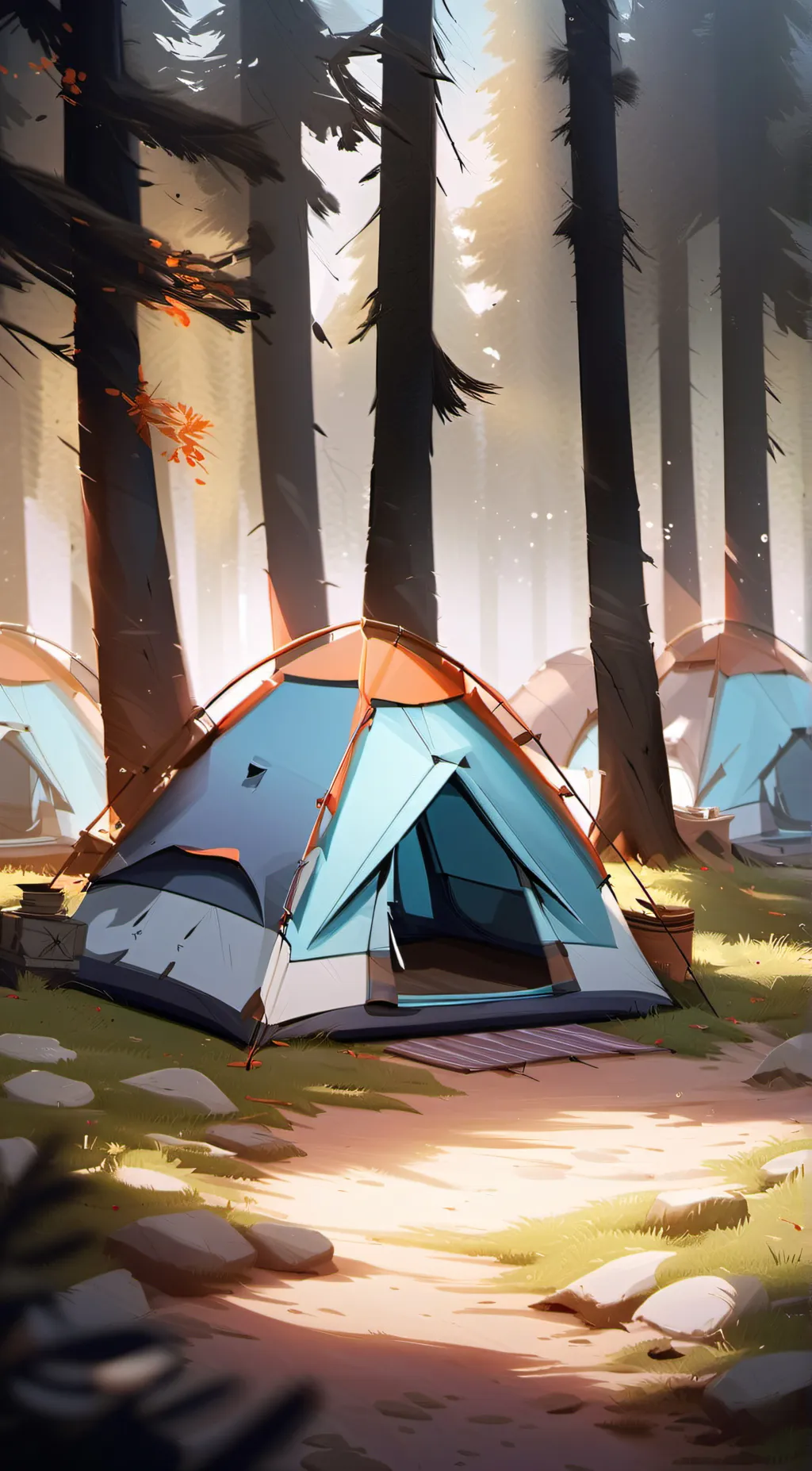 ai character: hazbinhotel camp! background