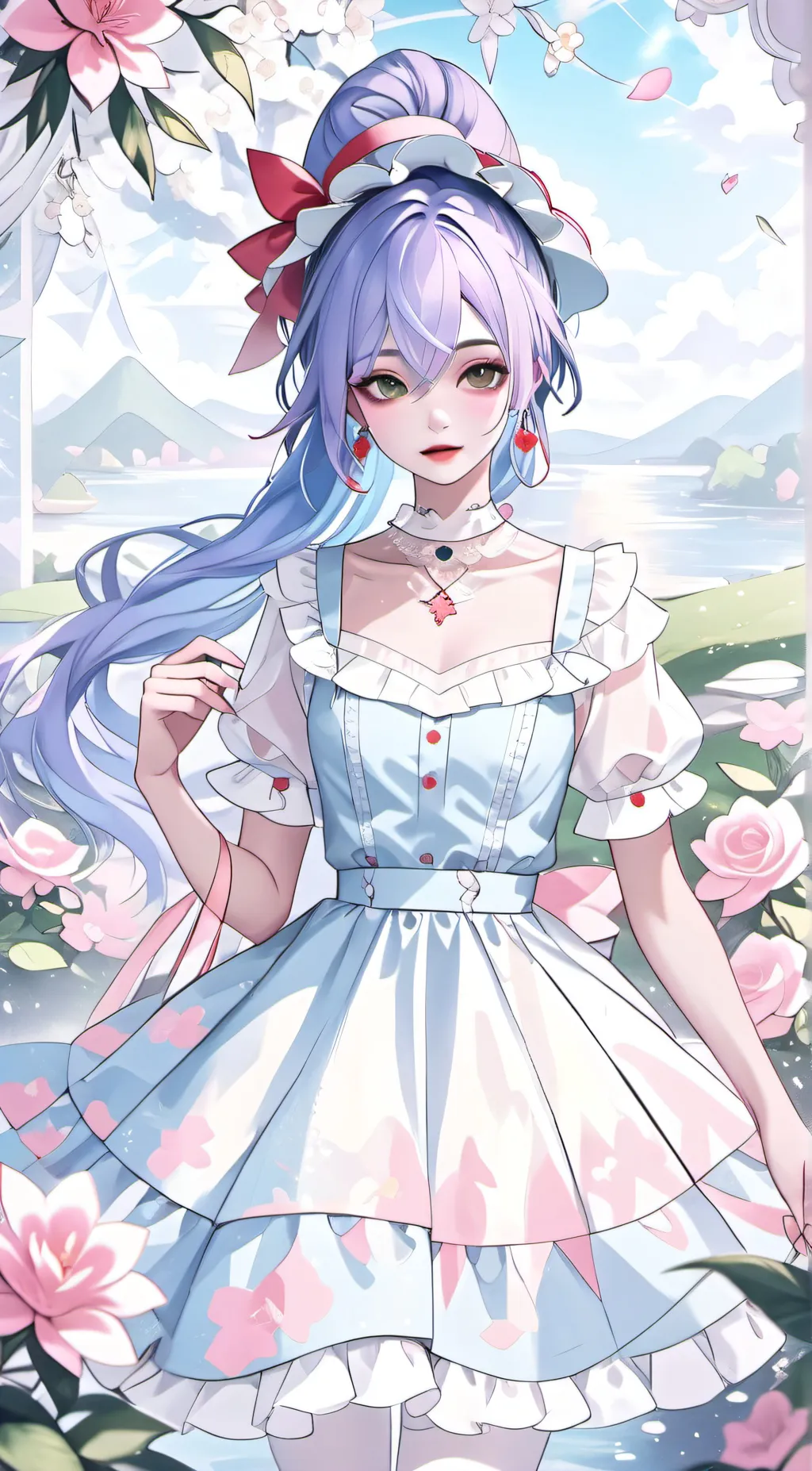 ai character: Angelina  background