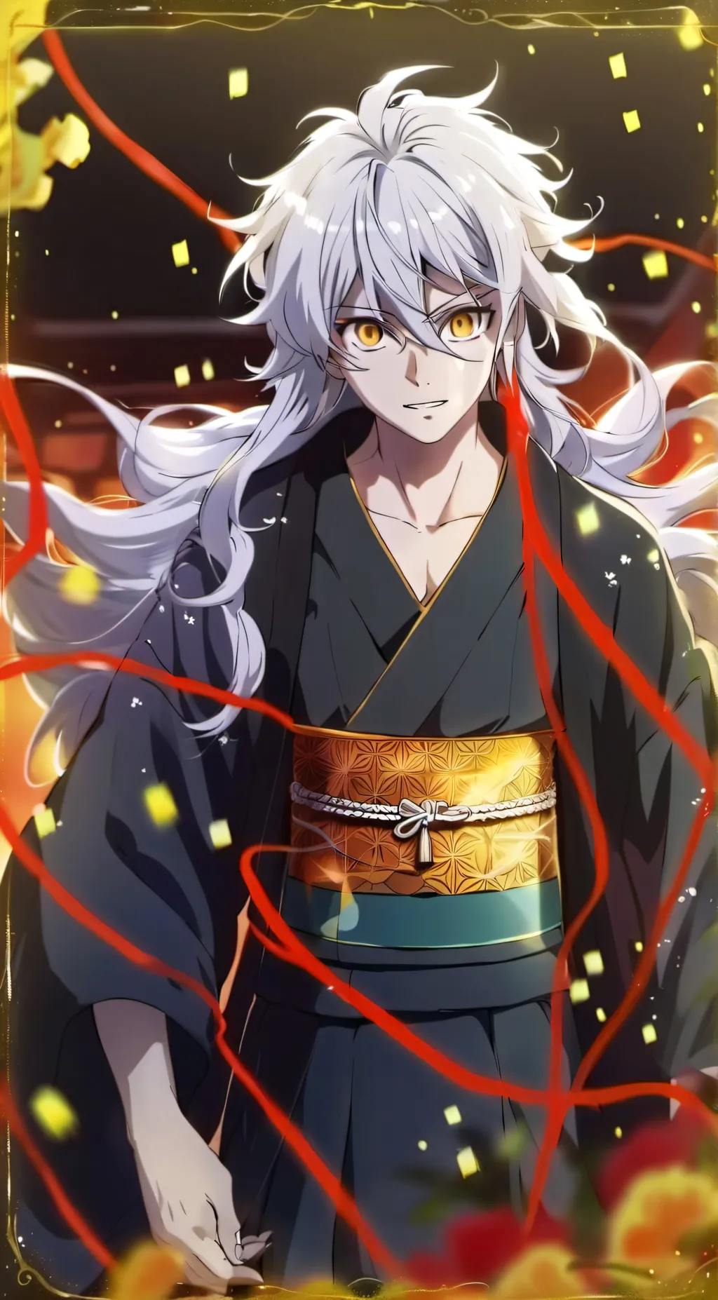 ai character: gyutaro and ume background