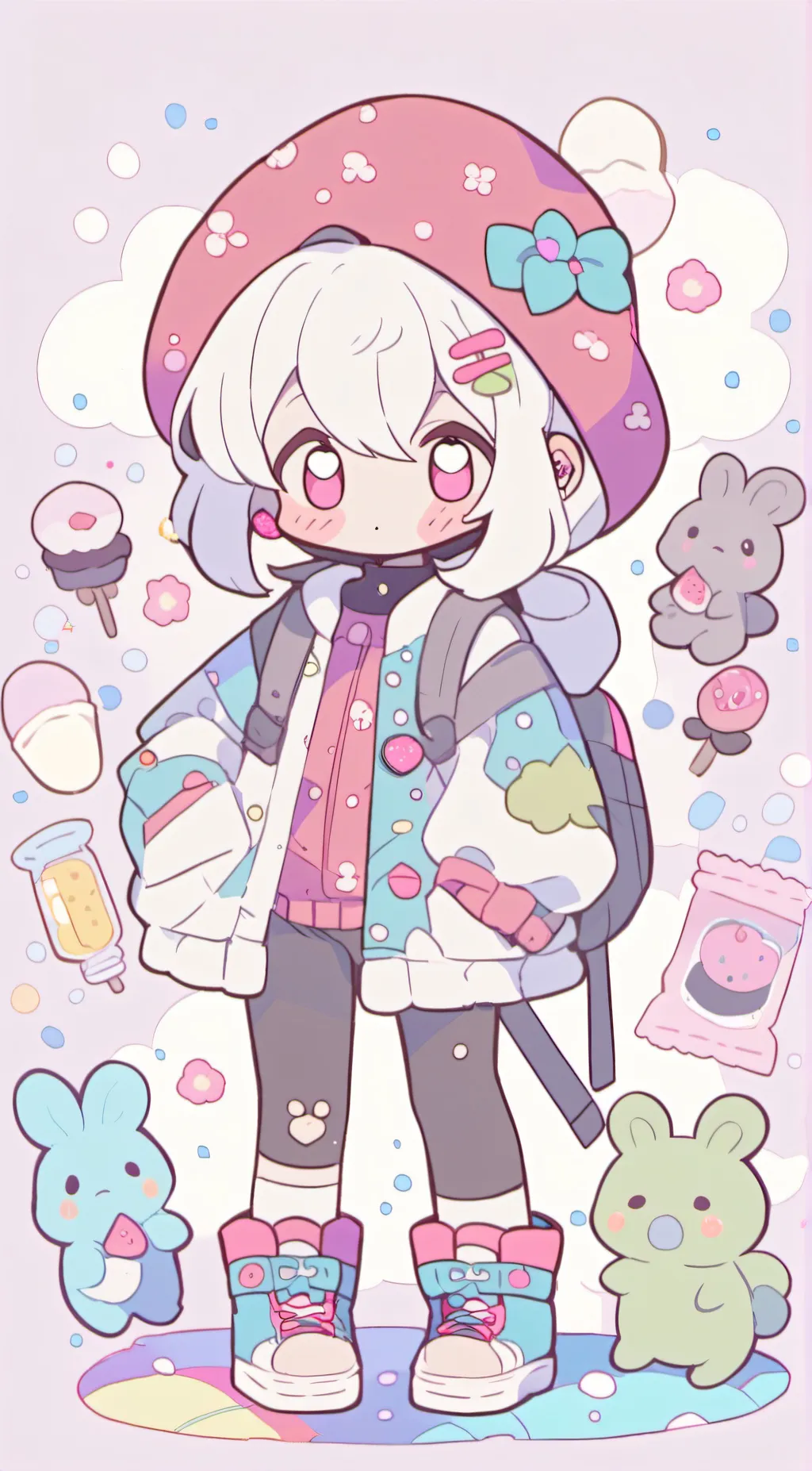 ai character: cutie pie background