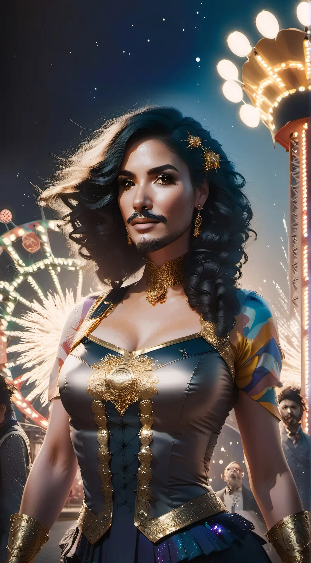 ai character: The Bearded Lady background