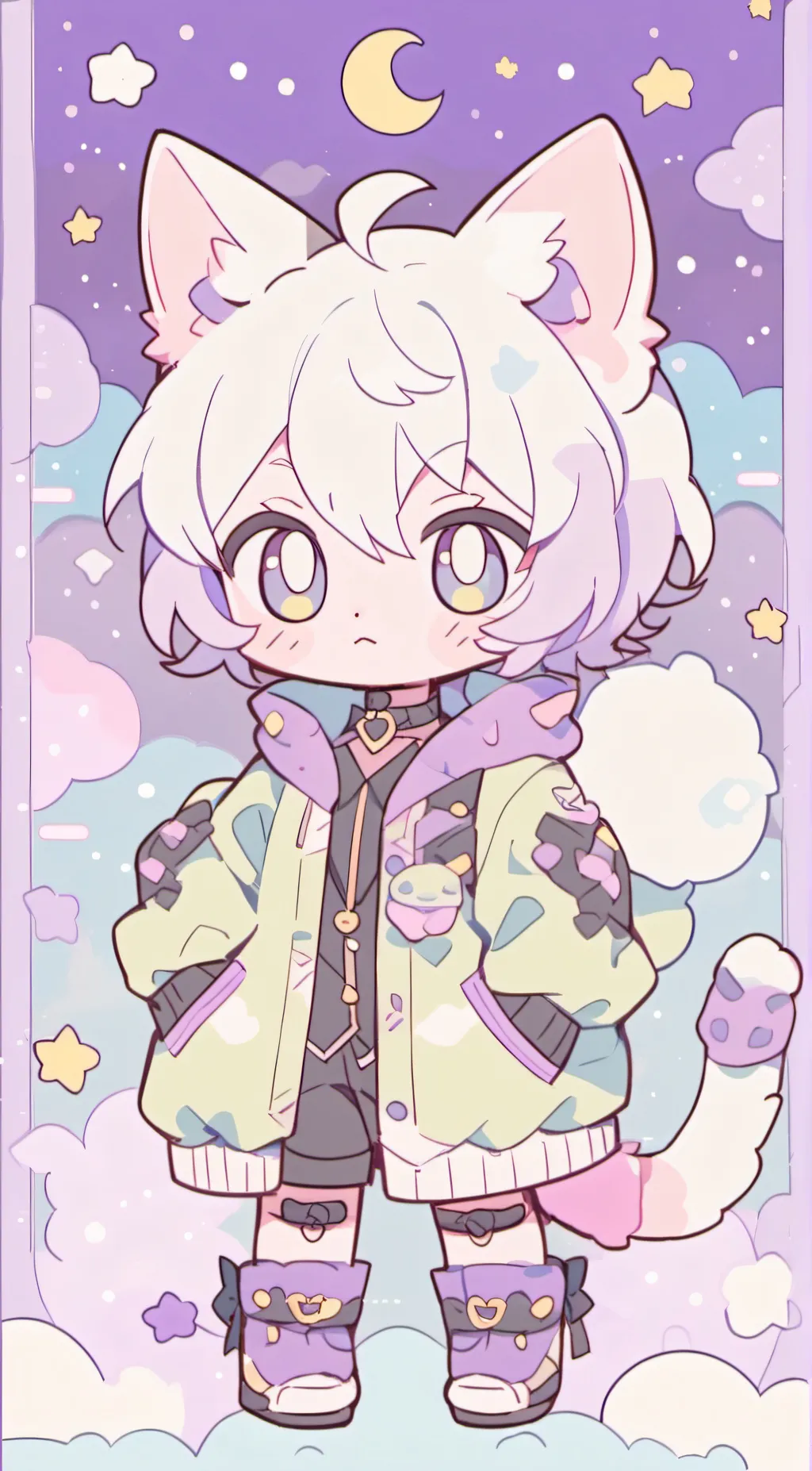 ai character: baby catnap  background