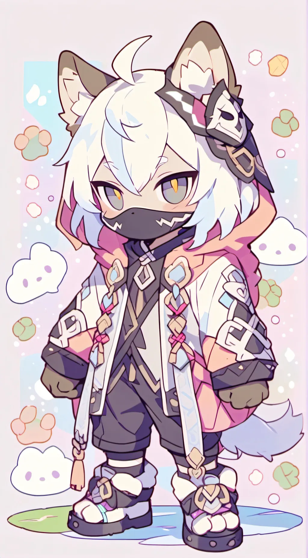 ai character: therian furry background