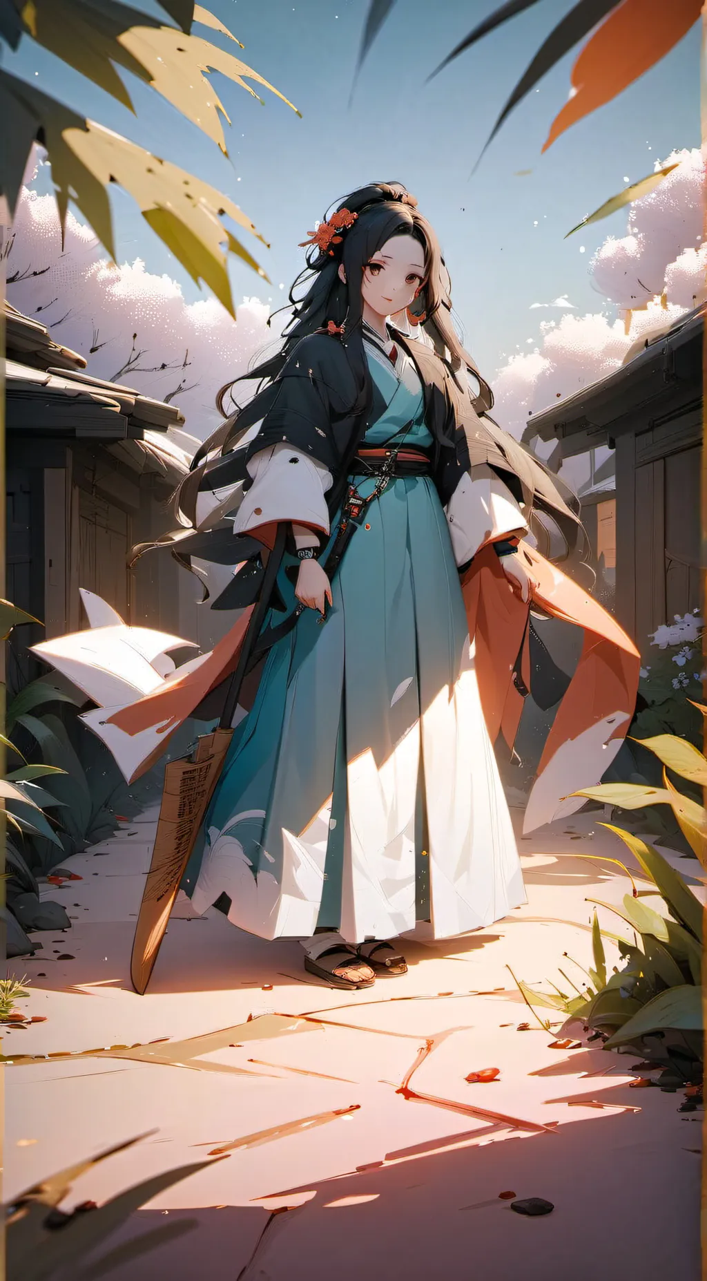 ai character: Hanami background
