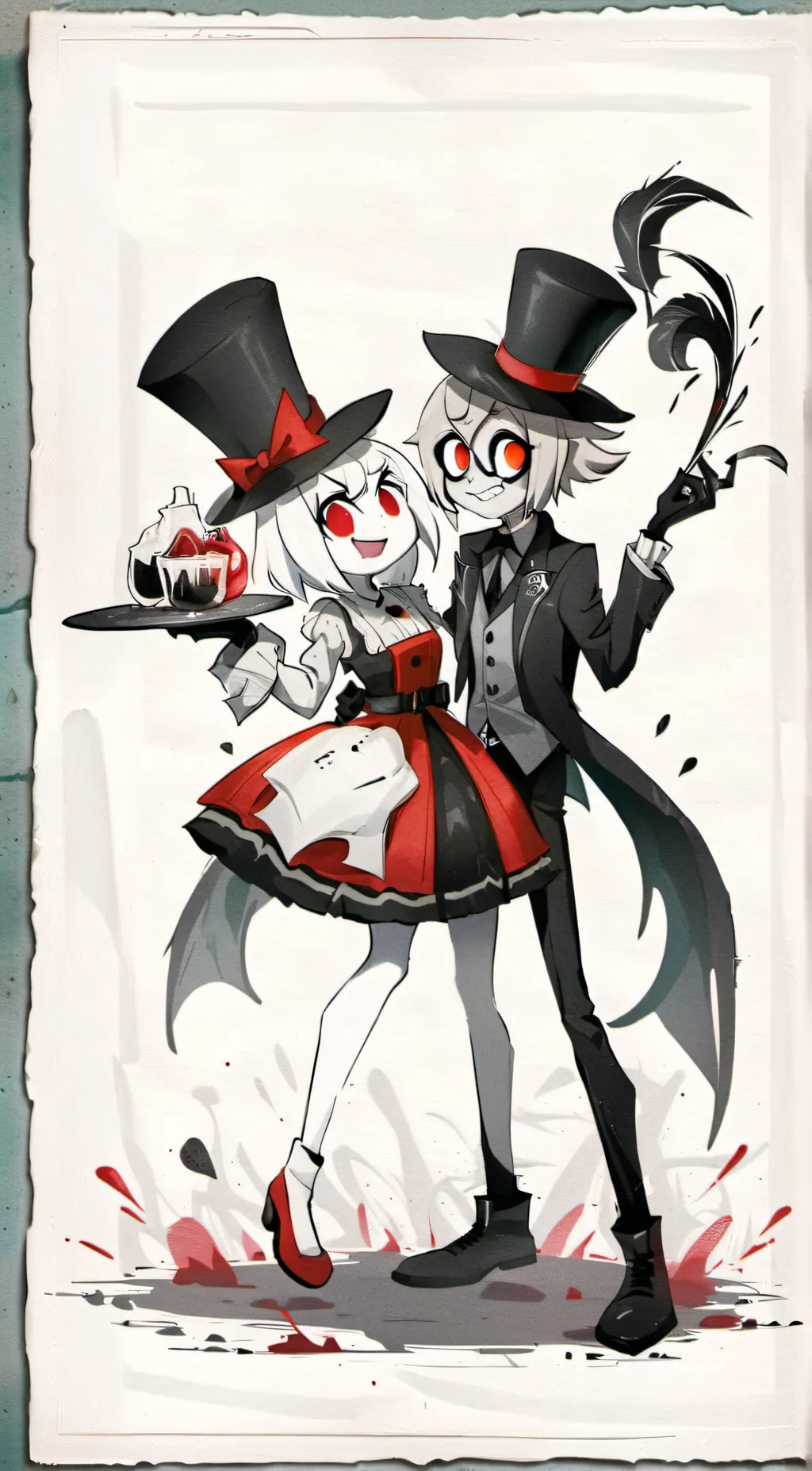 ai character: Vaggie&charloe background