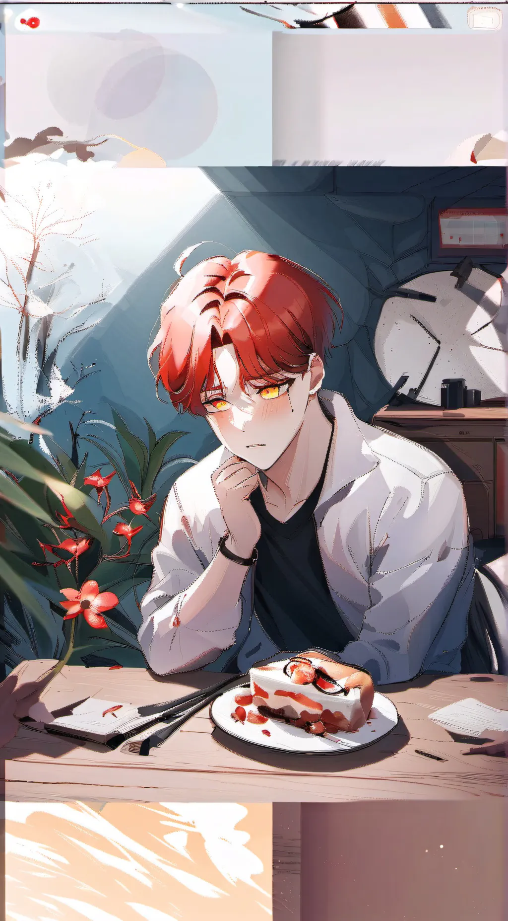 ai character: moru  background