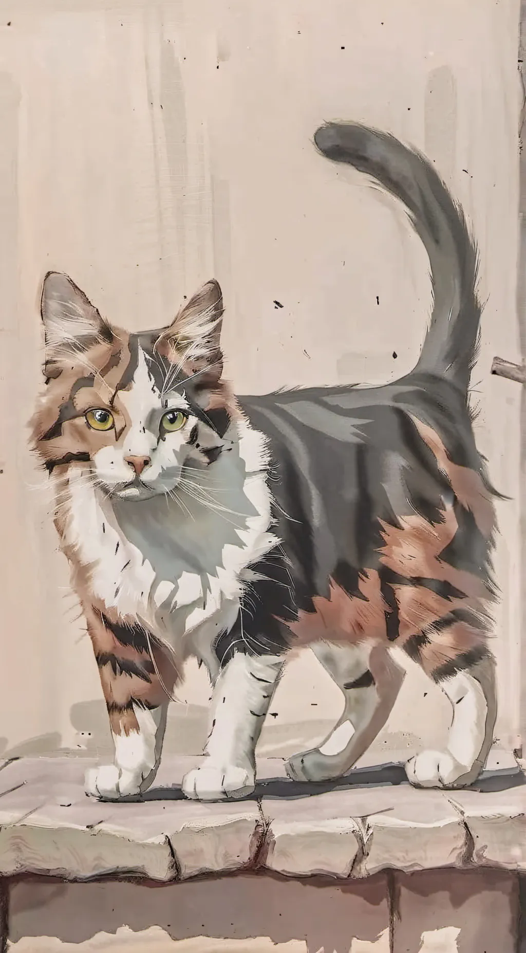 ai character: fluffy background
