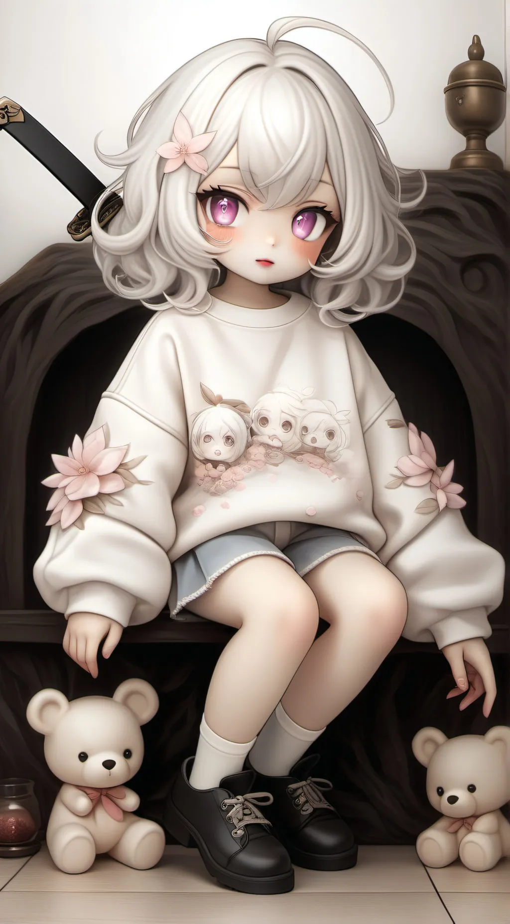 ai character: mizu. (my oc) background