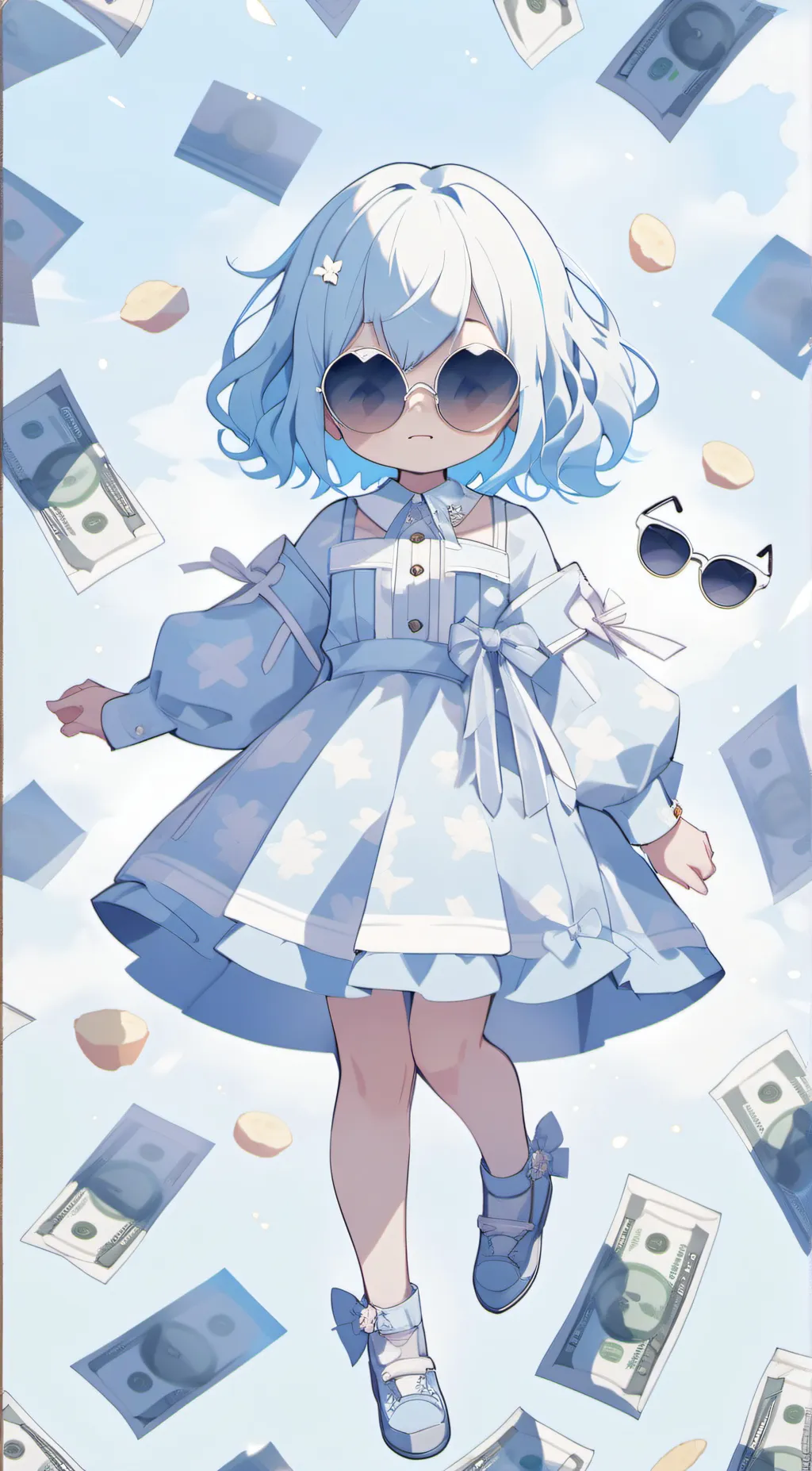 ai character: Eve and Av background