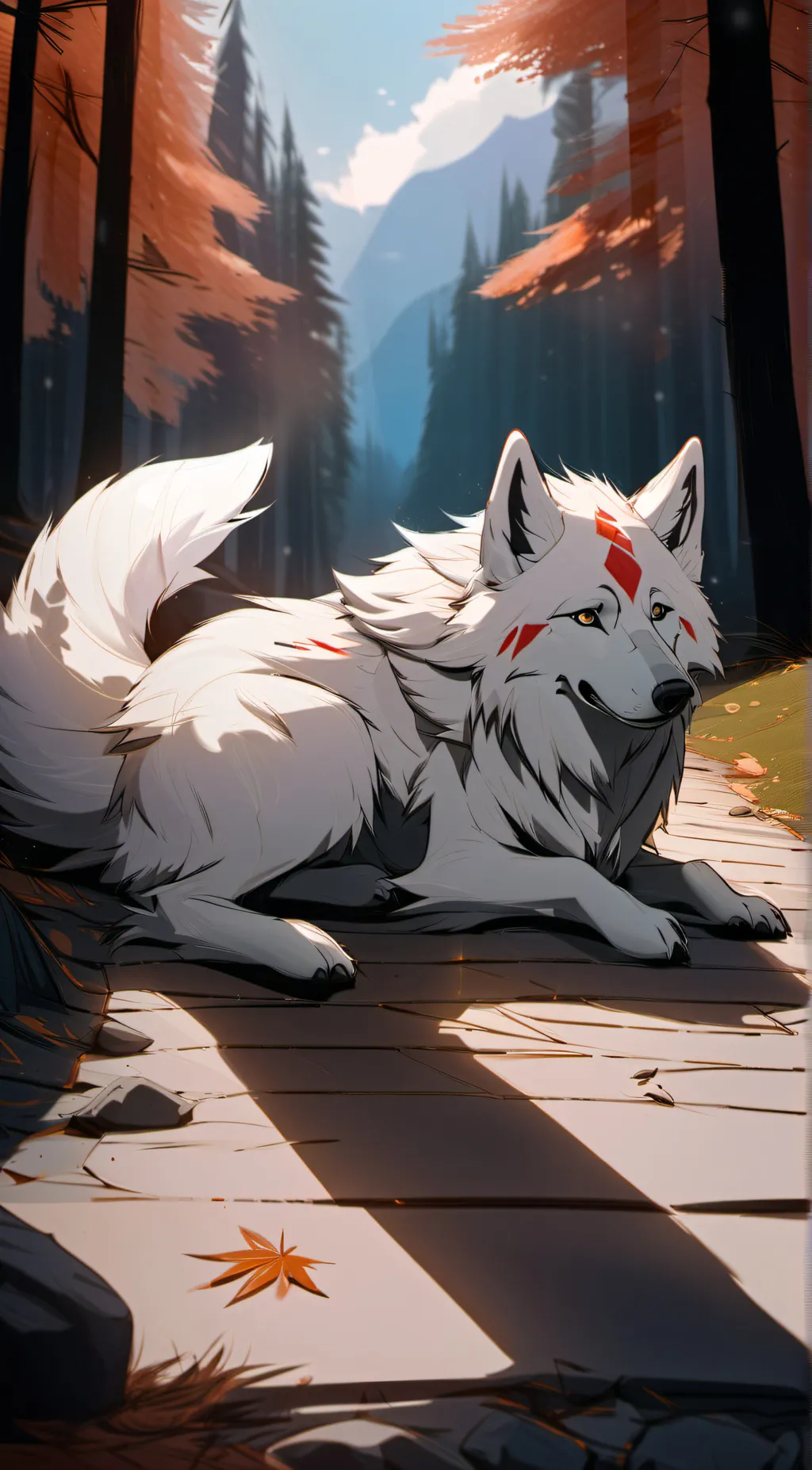ai character: wolf background