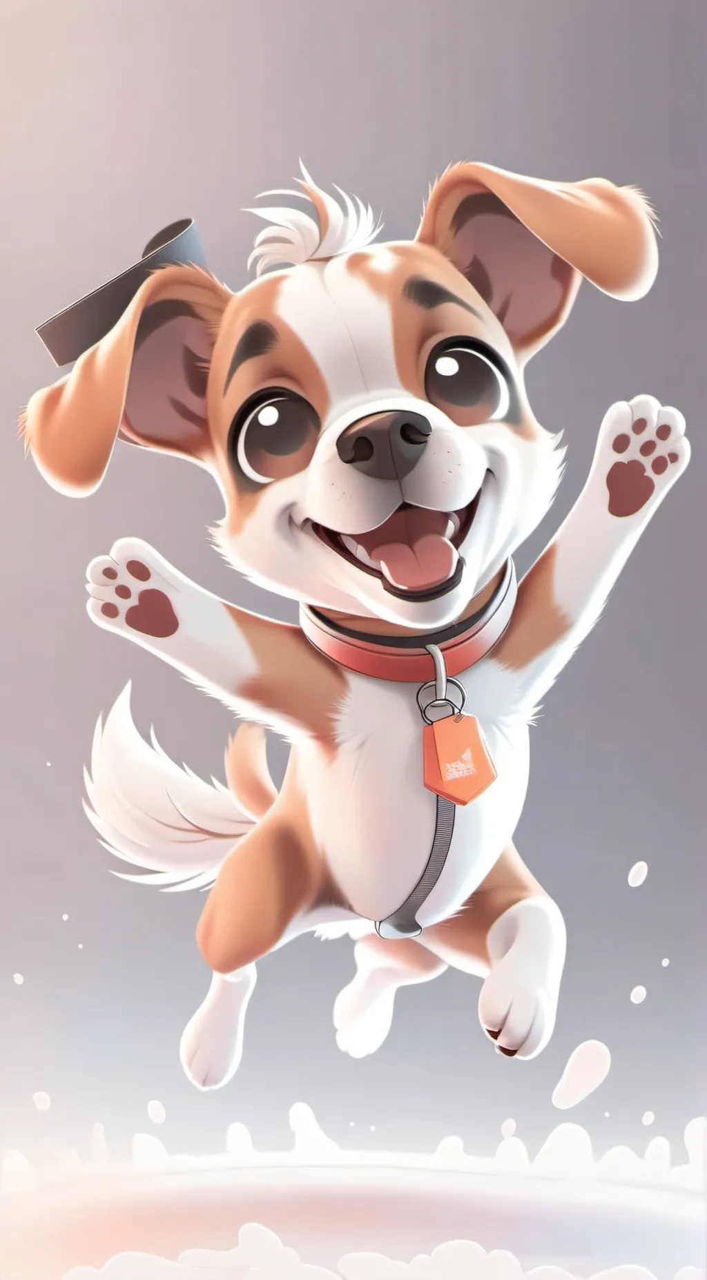 ai character: dog day  background