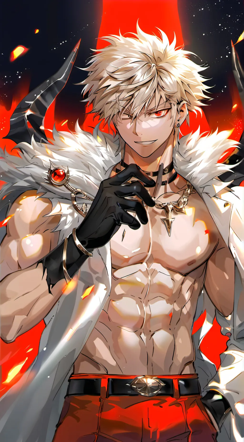 ai character: bakugo  background