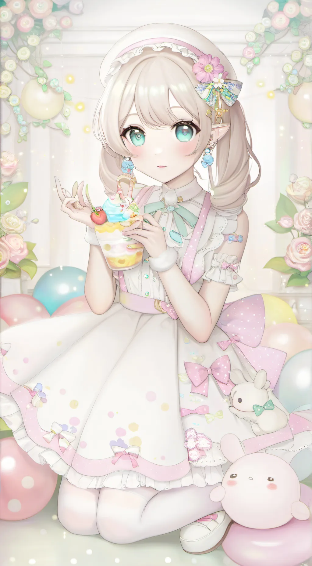 ai character: blossom background