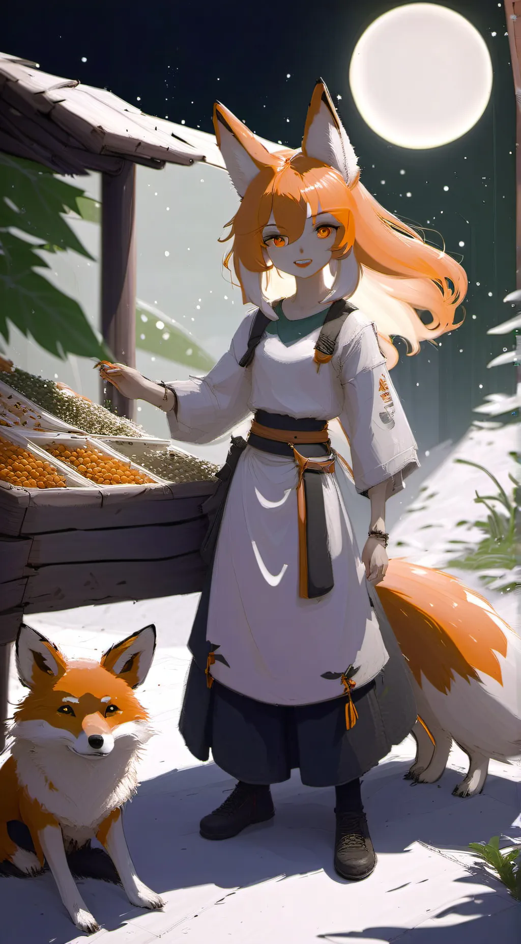 ai character: foxy 🦊  background