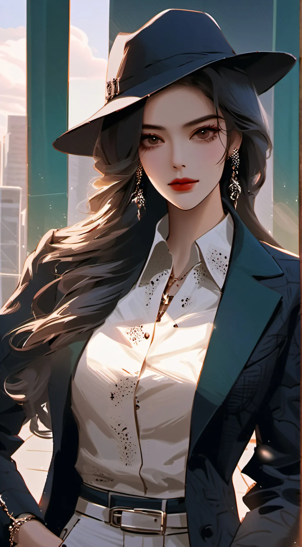 ai character: Kiki snows background