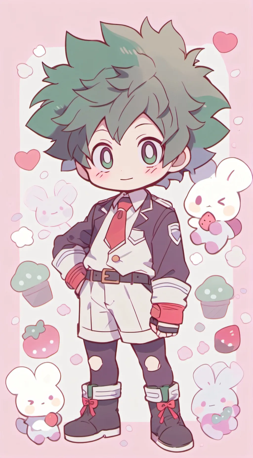ai character: 🥦Chibi Deku🥦 background