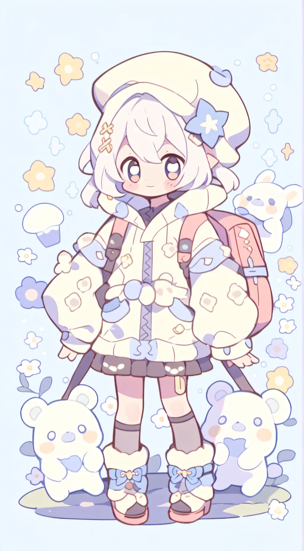 ai character: moon background