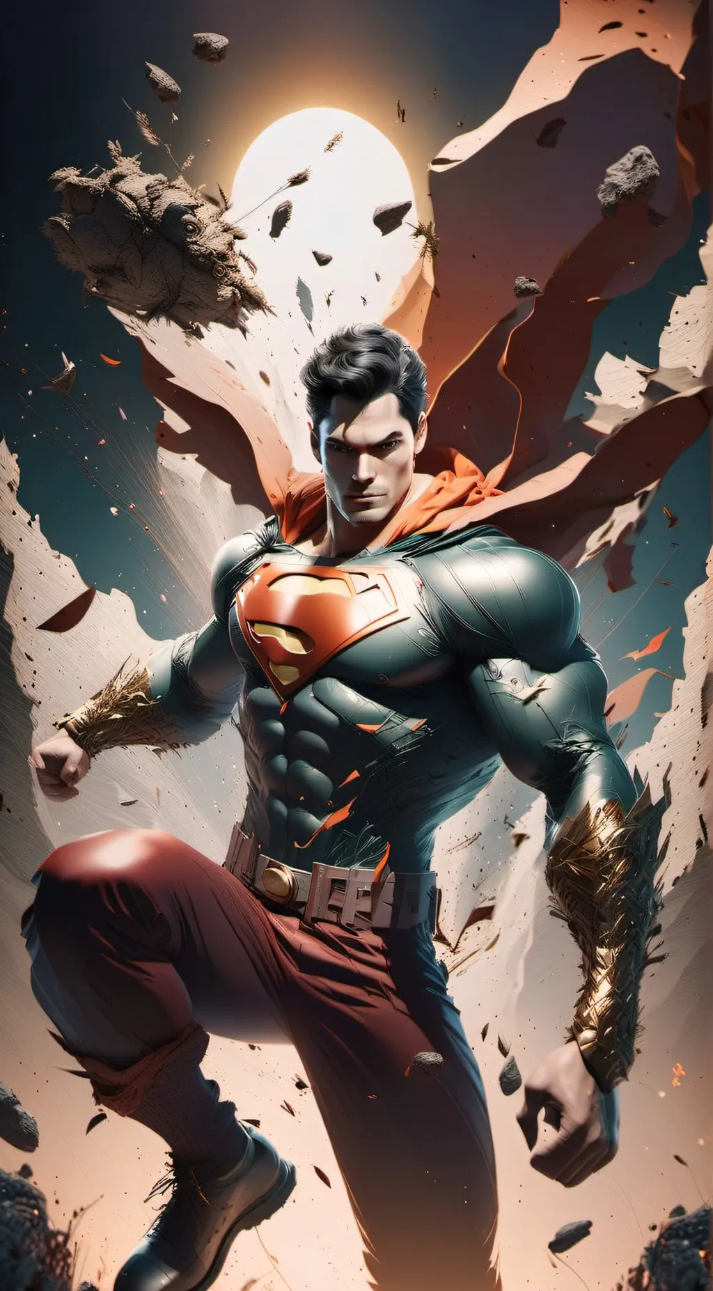 ai character: Super man  background