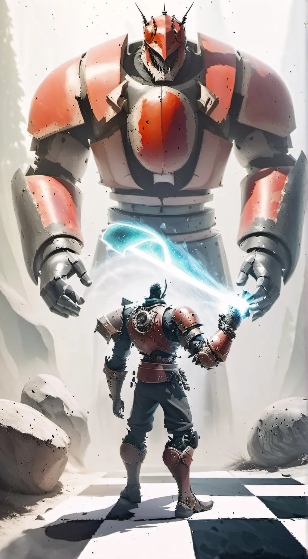 ai character: Up Titan drillman background