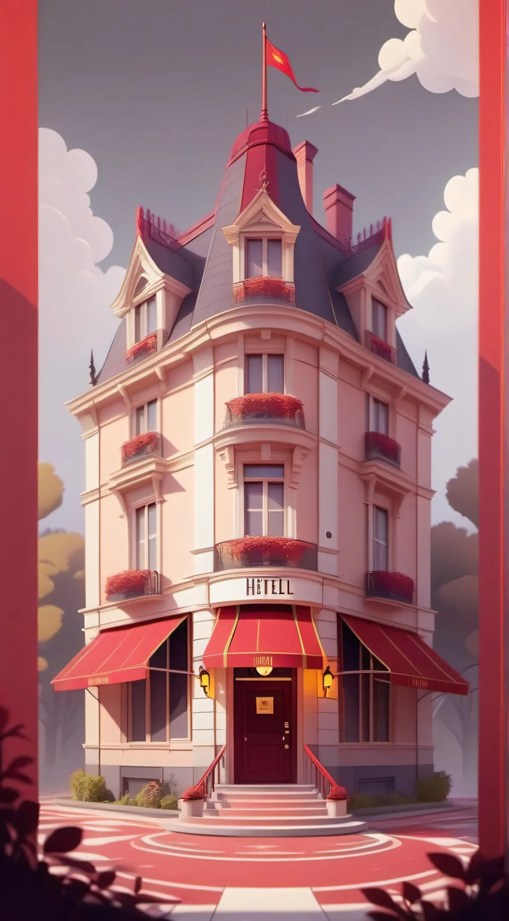 ai character: Hazbin Hotel background