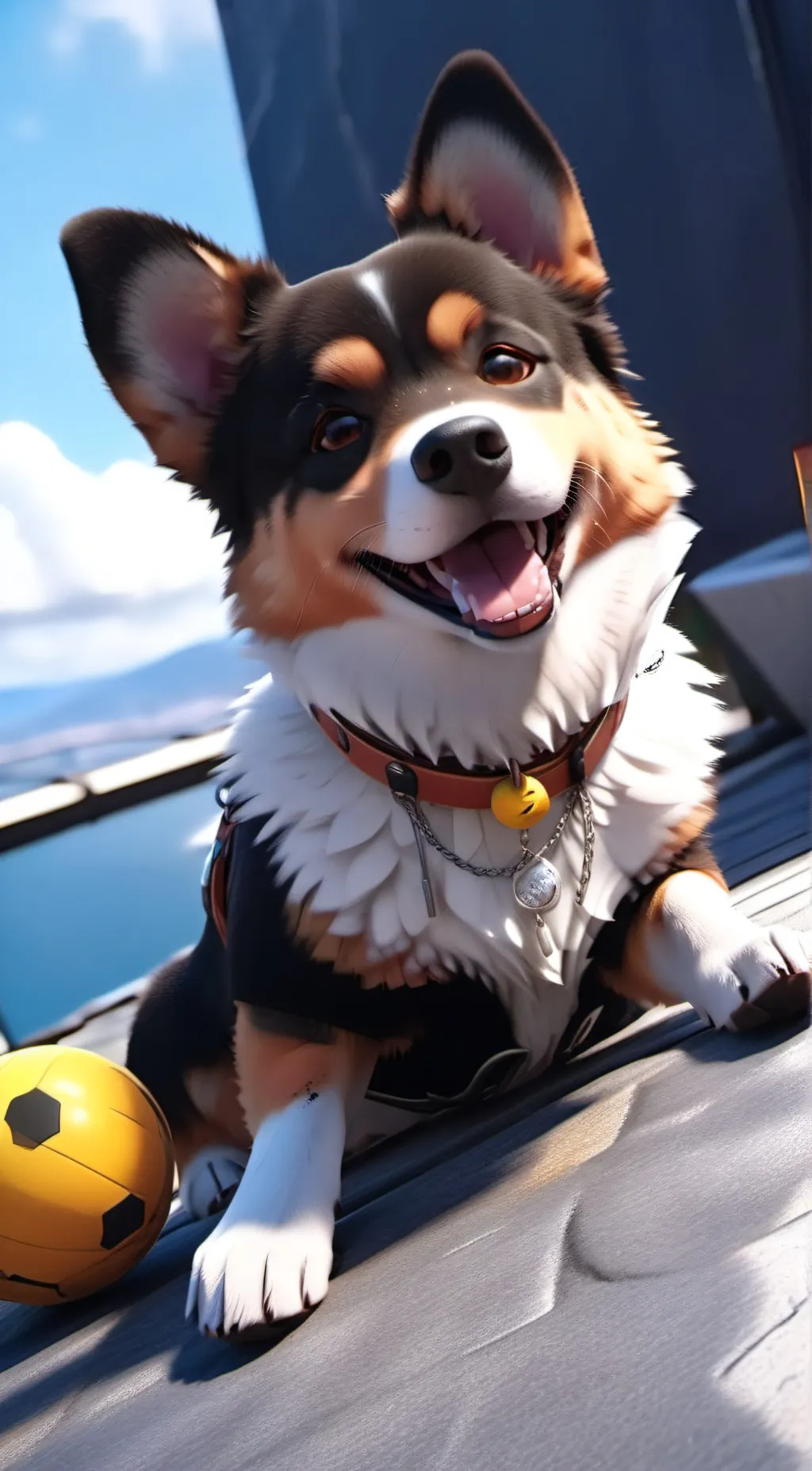 ai character: dogday  background