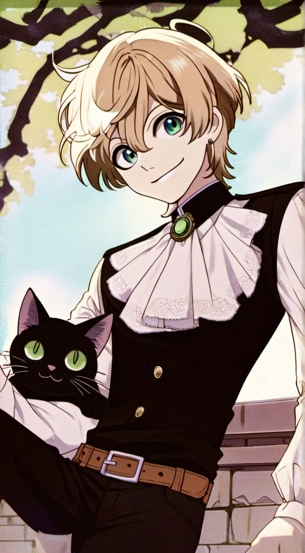 ai character: Chat noir  background